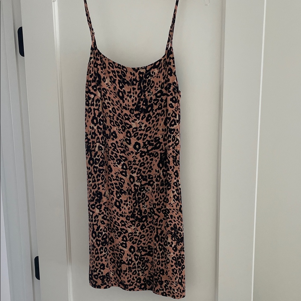 Aritzia Wilfred Leopard Print Dress